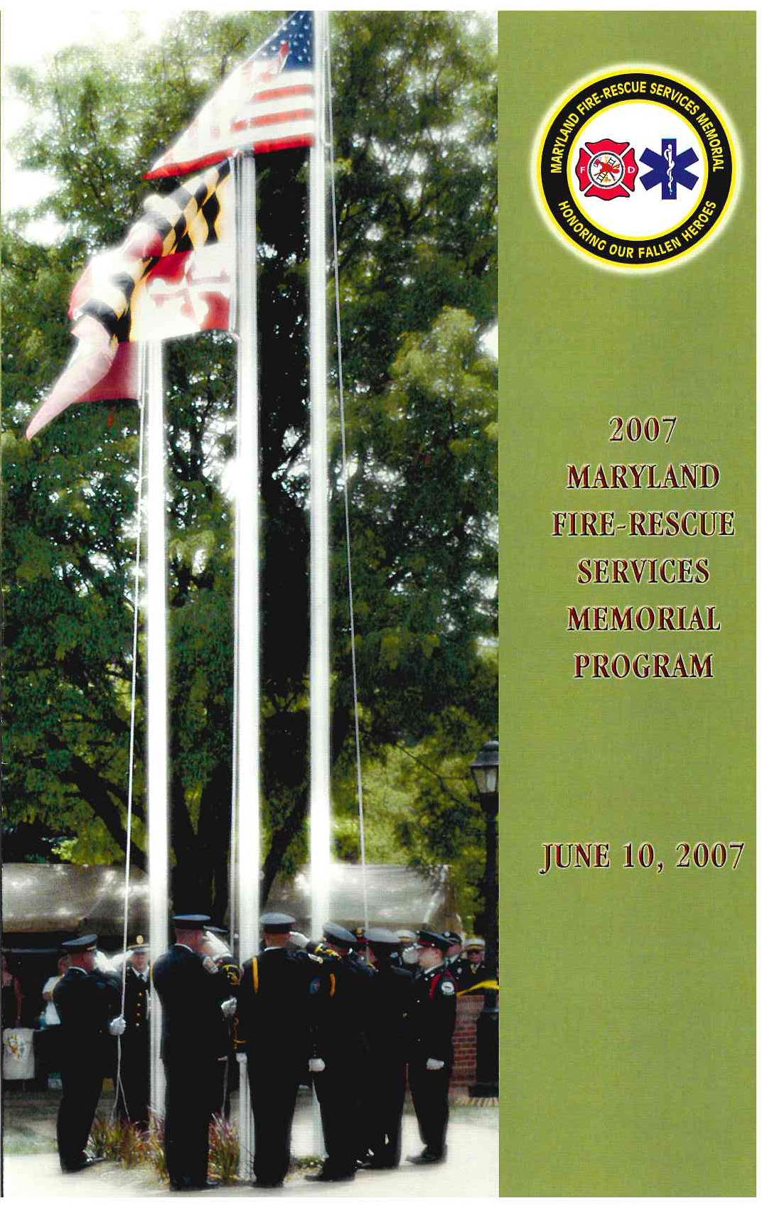 2007 June 10 Annual Memorial Service Program Front