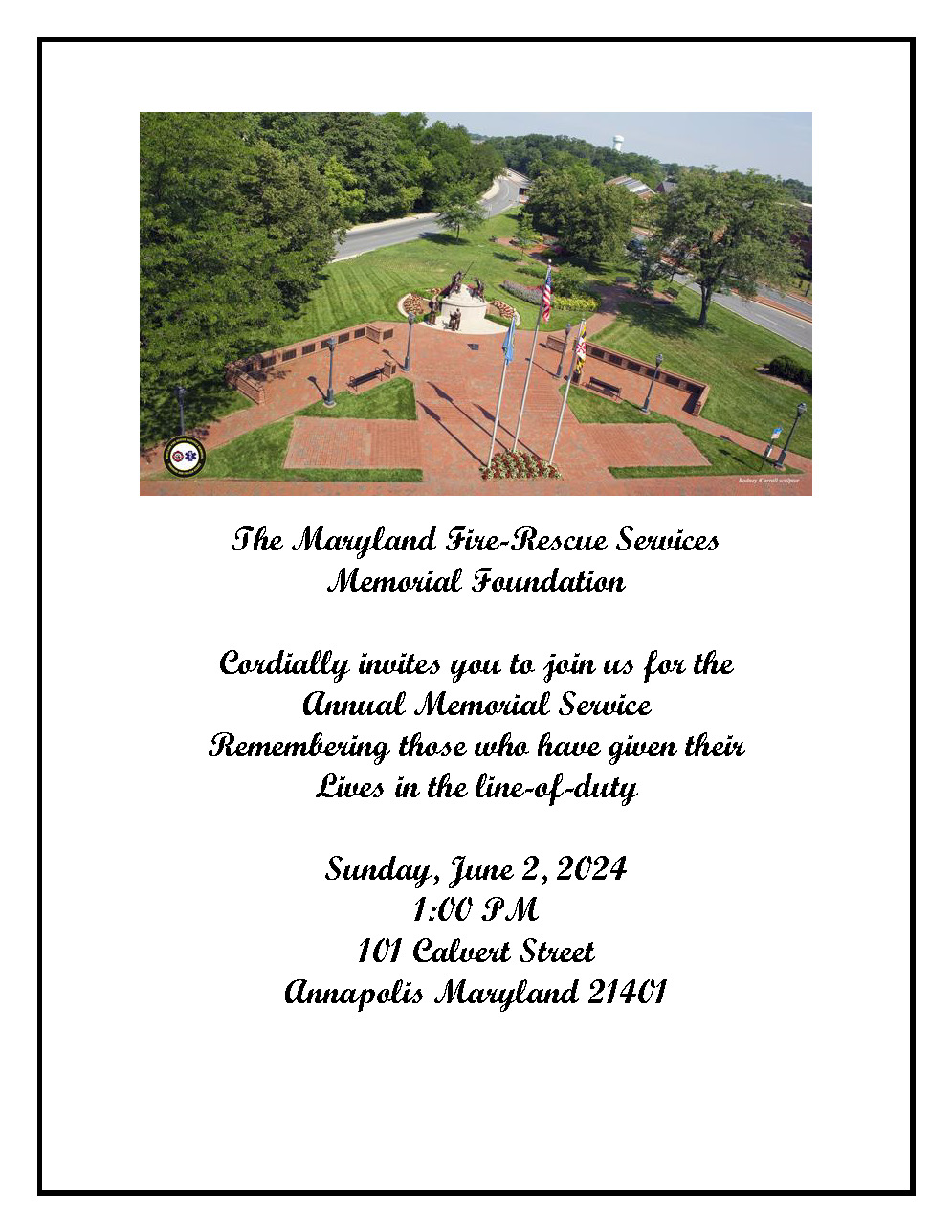 ANNUAL MEMORIAL Service FLYER 2024